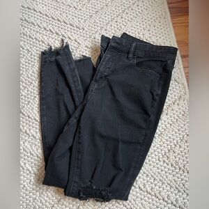 American Eagle Black Distressed Skinny Jeans